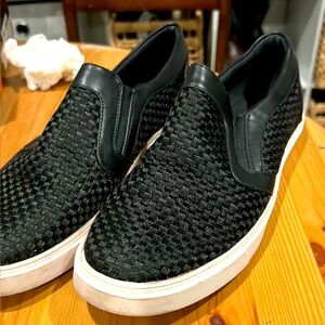 Black Loafers with Slip-On Design